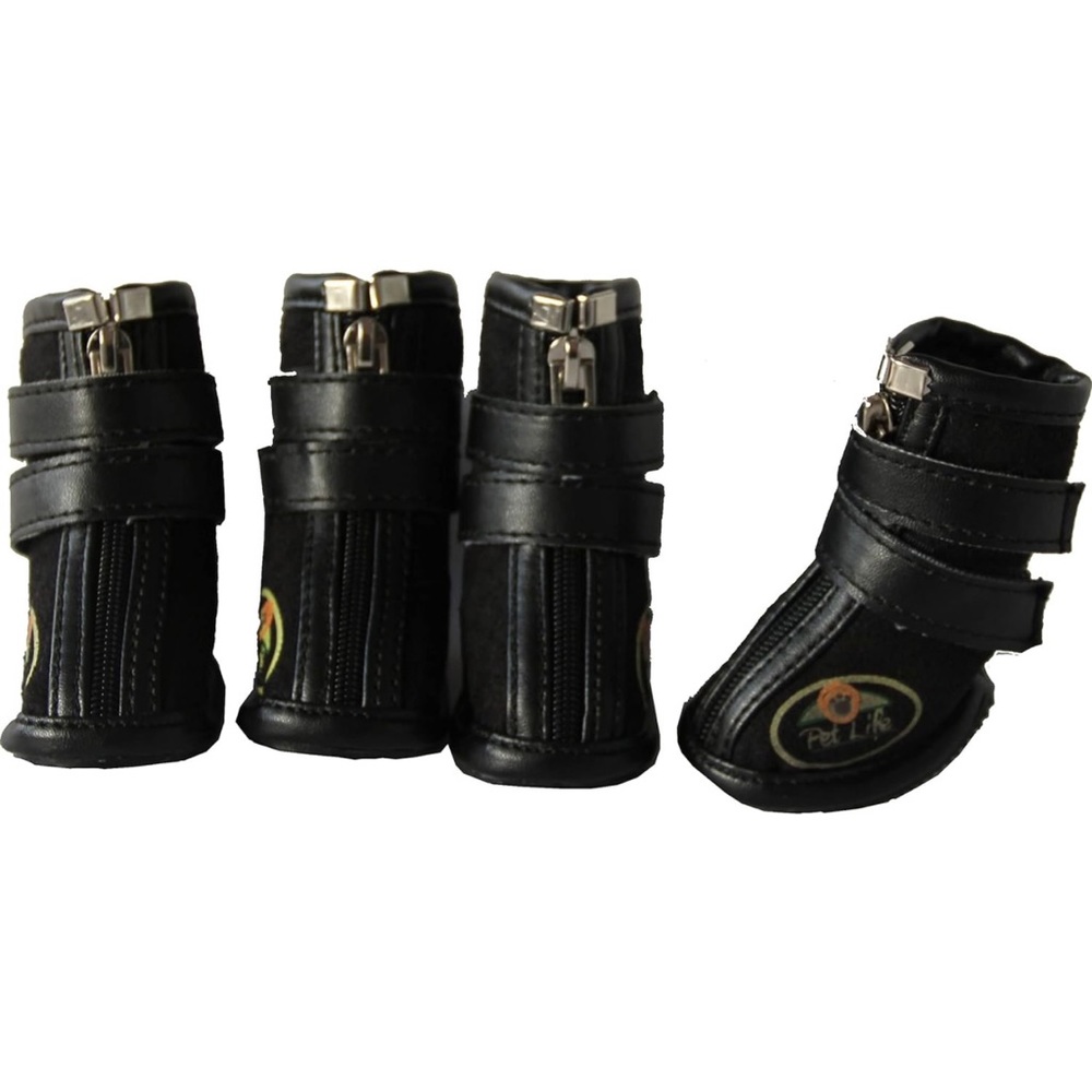 NEW Pet Life black suede shoes set for dogs size 5 Large